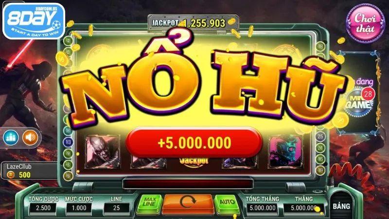 Nổ hũ Vàng 8Day - Cơ hội rinh ngay kho báu khủng mỗi ngày 2 Game nổ hũ vàng thu hút nhiều cược thủ tại 8Day